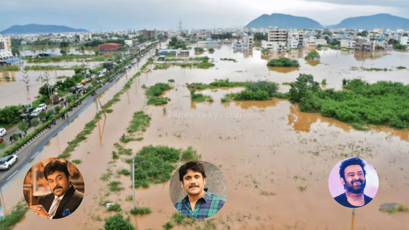 వరదబాధితులకు విరాళం తెలుగుహీరోలు